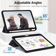 thumbnail image 3 of KOMI for iPad 10th Generation Case 2022 with Pencil Holder, iPad 10.9 Inch Case [Support Touch ID] Flexible TPU Back Shell Smart Trifold Stand Protective Cover, Auto Wake/Sleep, 3 of 5