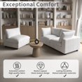 thumbnail image 6 of LovingAHome Convertible U Shaped Sofa Couch w Ottoman, 3 Seat Comfy Modular Sofa Couch Living Room, 6 of 9