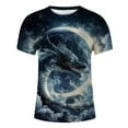 thumbnail image 3 of Landzoo Male Dragon T Shirt Summer Short Sleeve T Shirt Top Animal Themed Shirt Graphic Shirt Tops Cozy Loose Men's Tops, 3 of 4