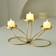 thumbnail image 4 of Candelabro Dorado de Tres Brazos | Decoración | Centro de Mesa para Bodas, Navidad y Fiestas | Material: Aleación | 21 X 12 X 10,5 Cm | 1 Unidad, 4 of 6