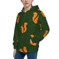 thumbnail image 2 of Picia Bold Squirrel Silhouettes for Boys Fashion Full-zip Hoodies & Sweatshirts with Kangaroo Pocket,Zip-up Hooded Sweatshirt for Kid, Moisture Wicking & Breathable-Small, 2 of 6