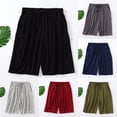 thumbnail image 3 of Mens Plus Size Casual Sleep Shorts Modal Soft Five Points Beach Pajamas Shorts, 3 of 8