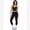 Black, variant on IBTOM CASTLE Womens Color Block Workout Sets Racerback Tank Top High Waist Leggings Gym Set Yoga Pilates Outfits M Black