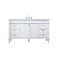 thumbnail image 3 of Elegant Decor Bennett 60" Aluminum MDF Single Bathroom Vanity in White, 3 of 8