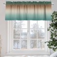 thumbnail image 6 of Gradient Green Valances for Windows Modern Minimalist Green Brown Ocean Beach Valance Curtains Rod Pocket Bathroom Small Window Treatments for Kitchen Living Room Bedroom, 54"x18", 6 of 7