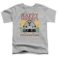 thumbnail image 2 of Yellowstone Christmas, Happy Holidays - Light Kids T Shirt (3) for Toddler Boys and Girls, Athletic Heather, 2 of 3