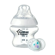 Tommee Tippee Closer to Nature Baby Bottle with 0-2 mo. Newborn Pacifier - 5-ounce