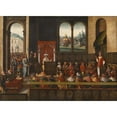 thumbnail image 3 of Anonymous 14x11 Black Modern Framed Museum Art Print Titled - Jesus Before the High Priest and Pilate (1600-1700), 3 of 5