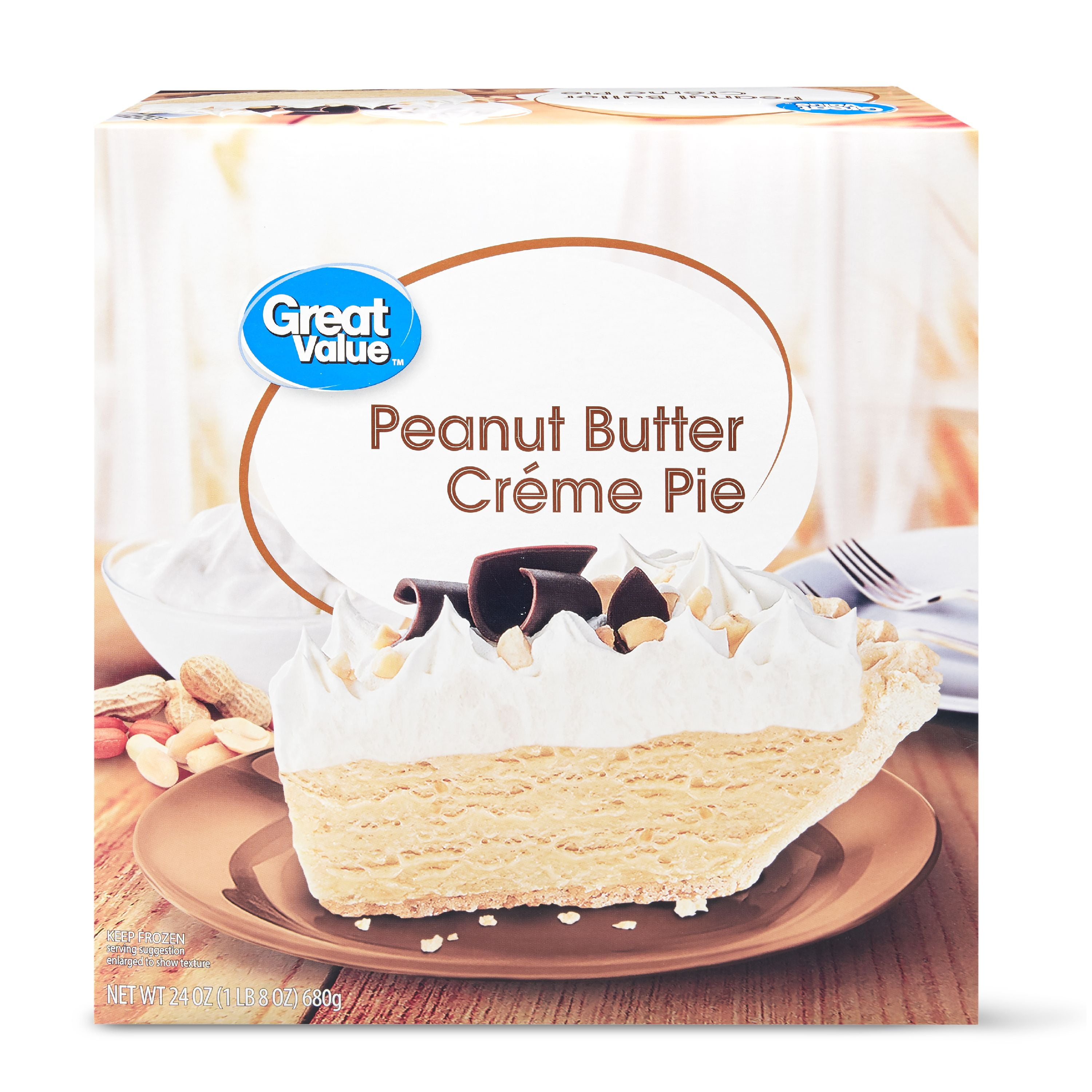 Great Value Peanut Butter Creme Pie 24 Oz Walmart Com Walmart Com