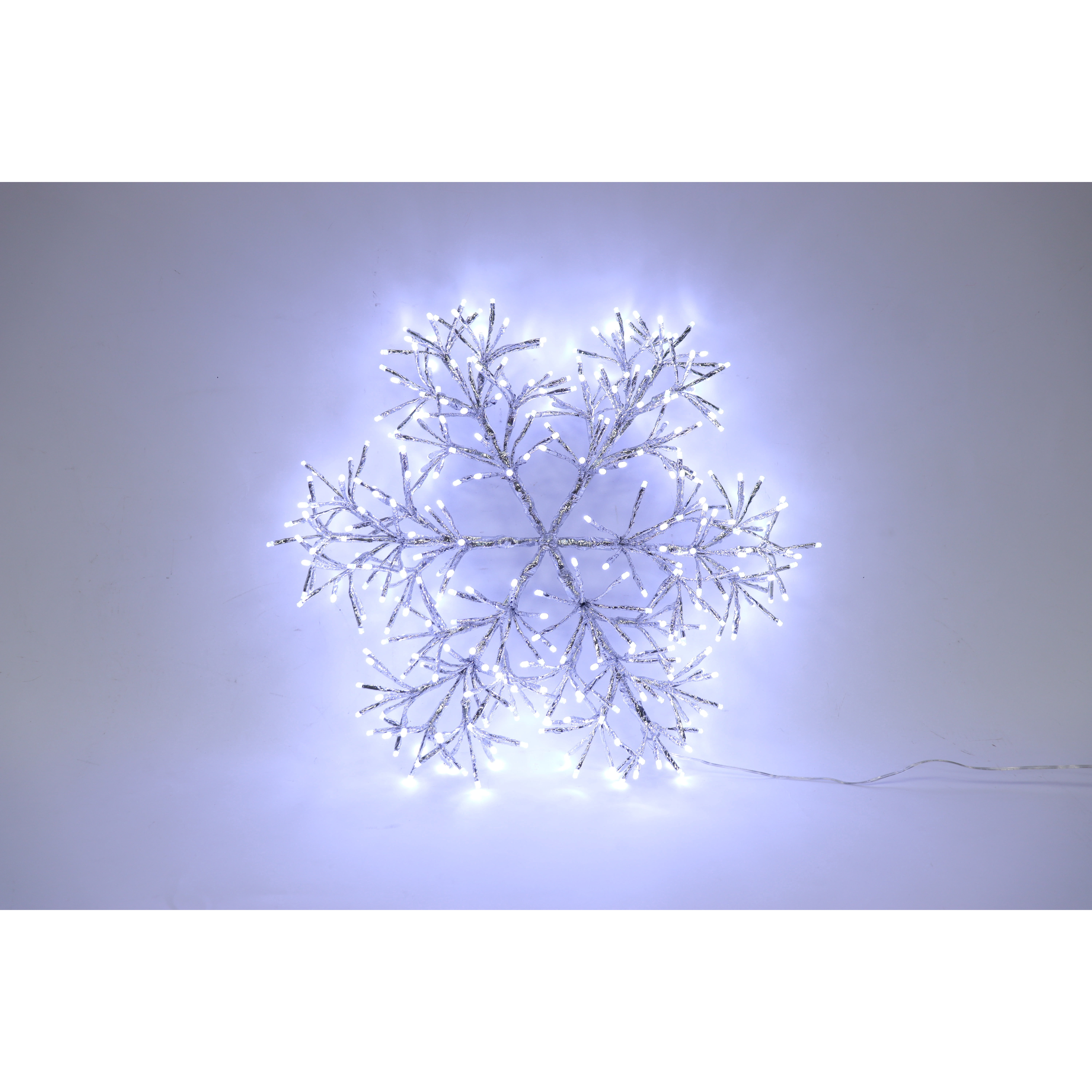 Light-Up Twinkle Snowflake Hanging Christmas Decoration, Silver, 19.7", by Holiday Time