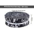 thumbnail image 6 of Soimoi 40Pcs Floral Artistic Print Precut Fabrics Strips Roll Up 1.5x42inches Cotton Jelly Rolls For Quilting - Black, 6 of 9