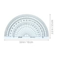 thumbnail image 3 of CIMAXIC 20 Pcs 4 Inch 10cm Plastic 180 Degrees Protractor for Angle Measurement School/Office/Student Math (Transparent),3.94"X2.17"X0.06", 3 of 5
