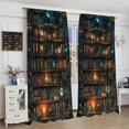 thumbnail image 4 of Bookshelf Curtains, Vintage Library with Books Window Treatments for Kids Bedroom, Library in Forest Bookcase Drapes 2 Panel Sets,42x84 Inch Blackout, 4 of 6