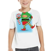 Angle View: Personalized Kids Elf TShirt Animated 2T-5T
