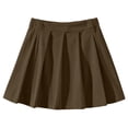 thumbnail image 5 of Back to School Children's Solid Elastic Waist Cultivation Leisure Sports College Style Pleated Skirt Kids 7-8Years, 5 of 8