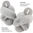 thumbnail image 2 of Chaussons en Polaire Douce à Bande Croisée pour Femmes Intérieur Ou Extérieur, 2 of 4