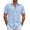 Clear Blue, variant on Mens Short Sleeve Button Down Shirt Lightweight Casual Shirts for Vacation Shirts