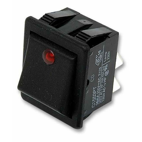 ARCOLECTRIC (BULGIN LIMITED) - Rocker Illuminated DPST, Spot Red