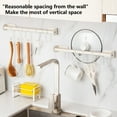 thumbnail image 3 of Manunclaims Utensil Rack Wall Mounted Punch Free Movable Hooks Load-bearing Kitchen Utensil Hanger Holder Rack for Home, 3 of 8