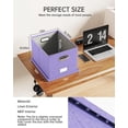 thumbnail image 4 of Organizador de archivos Oterri Lavender, caja de almacenamiento de archivos con forma de carta, 4 of 7