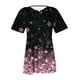 thumbnail image 5 of ICHUANYI ClearanceWomen Fashion Casual Printing Short Sleeve Loose Tee Tops Tunic Blouse(Pink, L) ICHUANYI WER20232080500491, 5 of 5