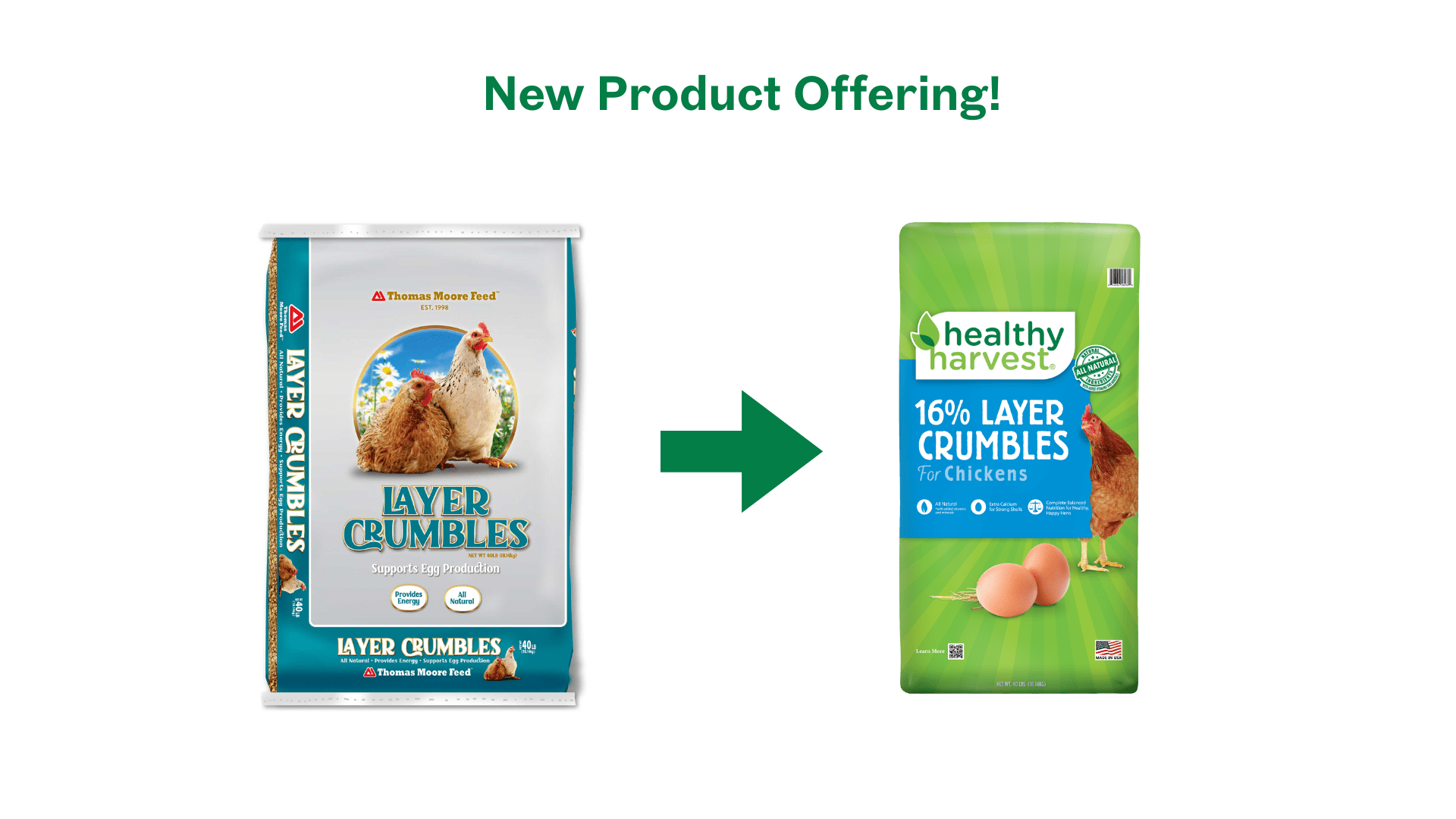 (3 pack) Healthy Harvest 16% Layer Crumbles Feed for Egg Laying Chickens, 40 lb Bag