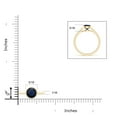 thumbnail image 4 of ANGARA Natural Bezel-Set Round 1 ct Blue Sapphire Solitaire Ring in 14K Yellow Gold for Women (Size-6mm) | September Birthstone, Anniversary, Jewelry Gift for Women | Natural Blue Sapphire Ring, 4 of 8