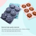 thumbnail image 4 of 6 Slots Flower Silicone Cake Mold Soap Candle Mould for Handmade DIY Mooncake 3D Pastry Dessert Baking Tool Multifunction Mould for Kitchen Light pink, 4 of 9