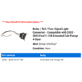 thumbnail image 2 of Brake / Tail / Turn Signal Light Connector - Compatible with 2002 - 2003 Ford F-150 Extended Cab Pickup 4-Door, 2 of 2