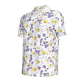 thumbnail image 2 of Vsdgher Daisies Flowers Print Men's Short Sleeve Stretch Polo Shirt, Moisture-Wicking Performance Polo Shirt, 2 of 8