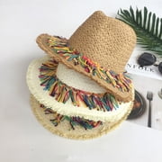 ROZYARD Fedoras Beach Hat Colorful Tassel Cinco de Mayo Straw Hat Mexicans Starw Hat