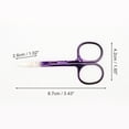 thumbnail image 2 of Unique Bargains 1 Pc Women 2.0A Scissors Eyebrow Trimmer Scissors For Beauty Parlor Stainless Steel Purple, 2 of 4