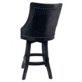 thumbnail image 3 of Home Square 30" Swivel Wood Bar Stool in Trendy Raven Black - Set of 2, 3 of 4