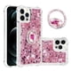 thumbnail image 1 of Funda para iPhone 12 PRO MAX con Brillo Líquido Flotante, Purpurina, Parachoques y Anillo Giratorio Soporte, 1 of 5