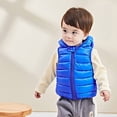 thumbnail image 3 of Little Boys Girls Puffer Vest Kids Boys Winter Vest Cute Hoodie Vest Sleeveless Lightweight Jacket Winter Down Vest for Kids 4-5 Years, 3 of 6