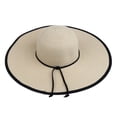 thumbnail image 3 of Sombrero de paja de mujer Hugo plegable Verano Borde Ancho negro, 3 of 5