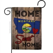 13 x 18.5 in. State Montana Home Sweet American State Vertical Garden Flag with Double-Sided House Decoration Banner Yard Gift