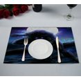 thumbnail image 1 of HATIART Angry Werewolf Night Forest Table Placemat Food Mat 12x18 Inch,Pack of 2., 1 of 2