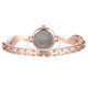 thumbnail image 2 of Reloj de pulsera analógico de cuarzo con esfera redonda y correa de aleación para mujer (oro rosa y blanco), 2 of 4