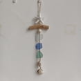 thumbnail image 5 of Boho Nautical Sea Glass Shell Wall Hanging, Entryway Porch Patio Beach Themed Room Wall Decoration 1 Pc, 5 of 8