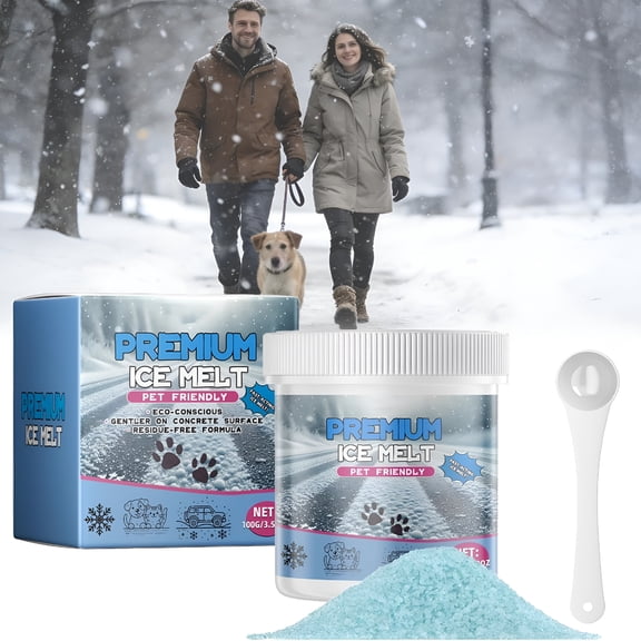 BANIRO Ice Melt - Pet Safe Ice Melt,Fast Acting,Snow Melt Salt for Ice,Long-Lasting and Non-Tracking