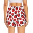thumbnail image 2 of Lsque Cartoon Ladybug Printed Women's Running Shorts with Liner Pockets,Elastic Quick Dry Workout Athletic Gym Yoga Shorts,Womens High Waist Shorts-X-Large, 2 of 9