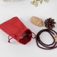 thumbnail image 3 of Matsuzay 50 Uds. Bolsa de lino con cordón organizador de joyas bolsa de almacenamiento de té portátil para el hogar Almacenamiento y organización del hogar vino rojo 7x9cm Matsuzay HA5722-07, 3 of 6