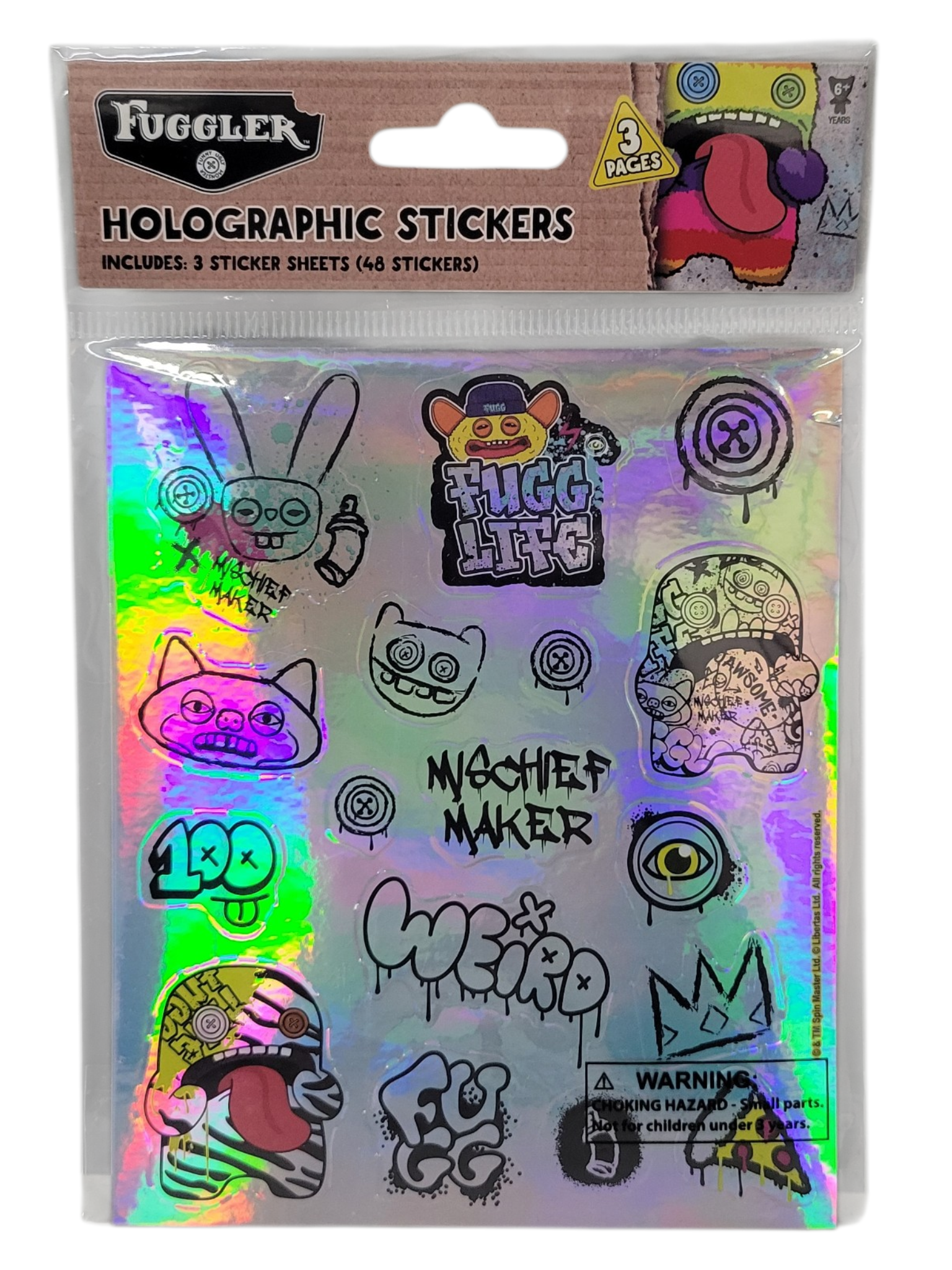 Fuggler Fuzzy Red Pencil Case with 4 Sticker Packs