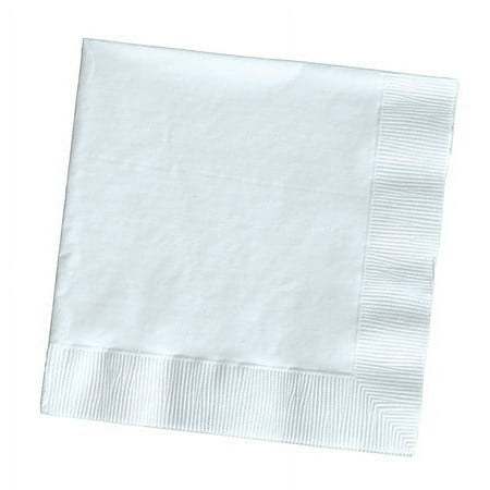 Club Pack of 250 Classic White 3-Ply 1/4 Fold Paper Party Dinner Napkins 6.5"