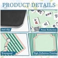 thumbnail image 5 of Green Stripe Mahjong Mat 31.5x31.5 Inch, Pink Stripes Decorative Frame Non-Slip and Noise Reduction Mah Jong Table Mat Cover Gifts for Mahjong Lovers Poker Board Games Dominoes, 5 of 5