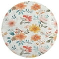 thumbnail image 3 of Floral Colorful Flower Floral Medallion Round Rug - Small Round Area Rug, Soft Non-Slip Machine Washable Bedroom Mat Indoor Accent Entry Carpet for Office Desk Dorm Hallway, 3 of 6