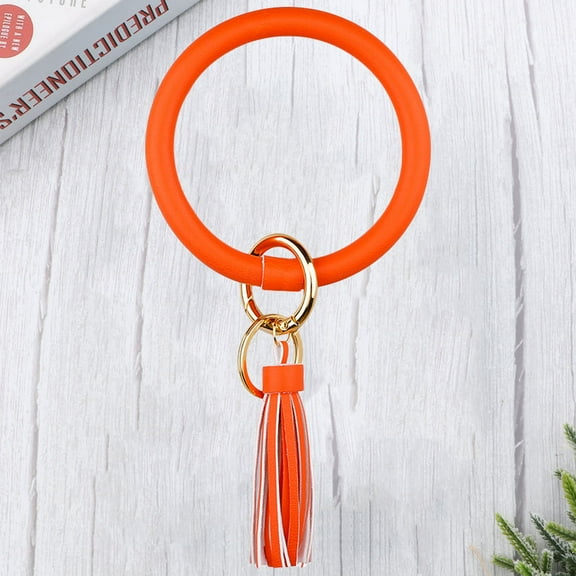 MOKKHNB tassel keychains Bangle Style PU Leather 1Pack Accessory Outdoor Shopping