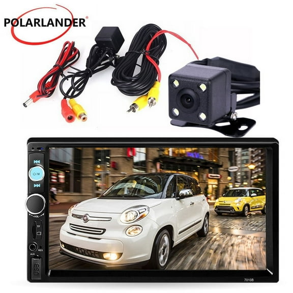 Polarlander Double Din Car MP5 Player, 7-inch Touch Screen, Bluetooth, FM Radio