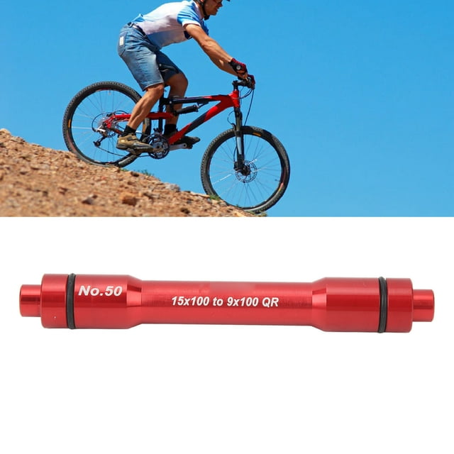 Front Wheel Hub Adapter, Thru Axle Hub Aluminum Alloy for Repair Stores Black,Red